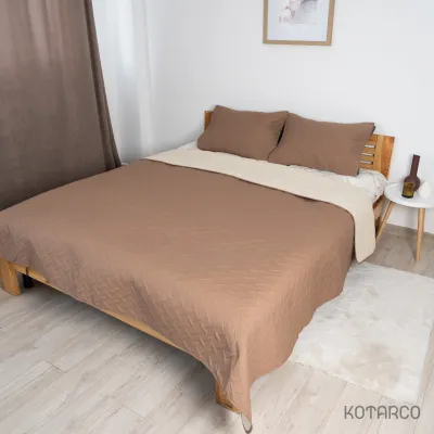 Покривало та наволочки (2 шт) Капучіно вінтаж максі