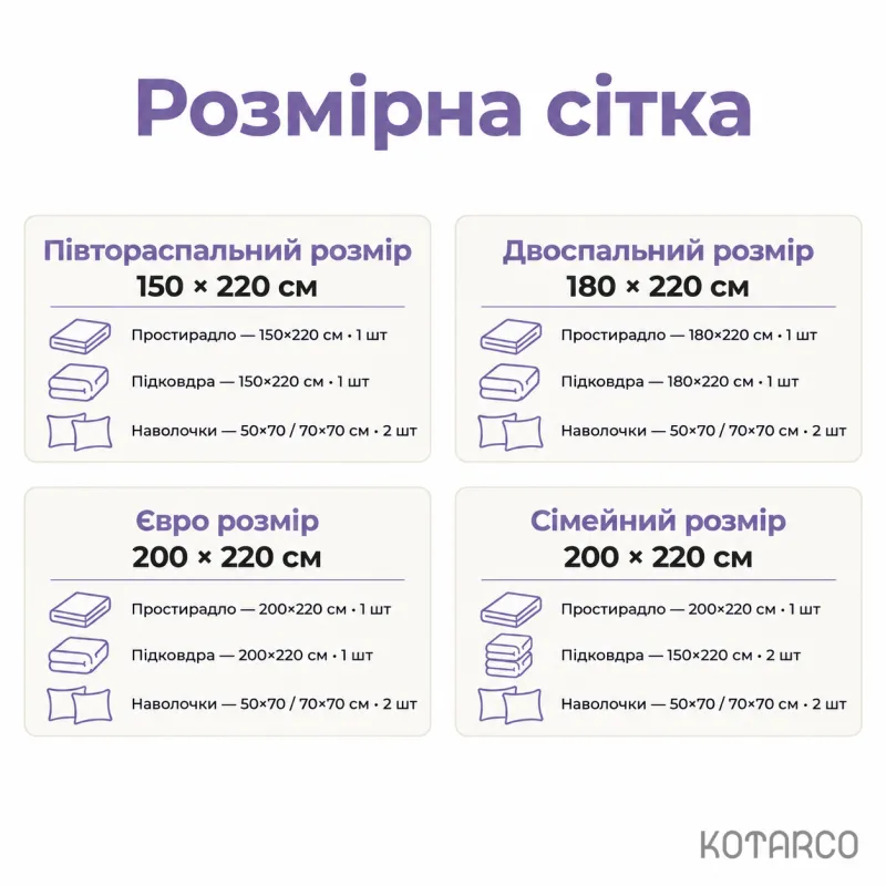 Комплект постільної білизни ZHN Страйп-сатин Бузковий — фото 8
