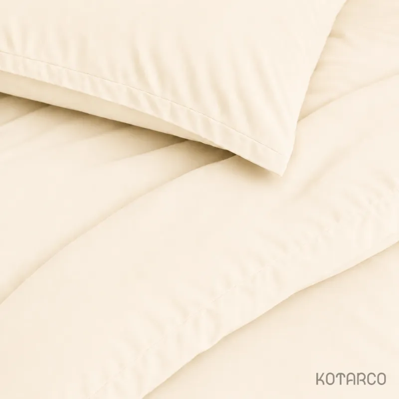 Комплект постільної білизни ZHN Ранфорс Ванільний Полуторний розмір 150х220 — фото 4
