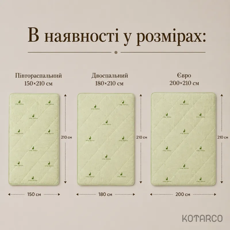 Ковдра зимова Альпака Vital Textile Півтораспальний розмір 150х210 см — фото 9