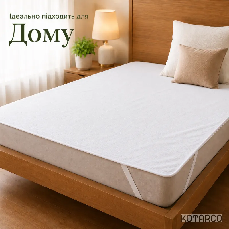 Водонепроникний наматрацник "WATERPROOF" на кутових гумках Бамбук 120х200 см — фото 6