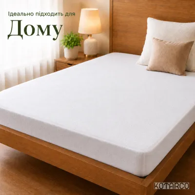 Наматрацник чохол водонепроникний "WATERPROOF" Бамбук 120х200х30 см — фото 6