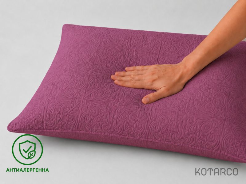 Подушка антиалергійна зі зйомним чохлом Бордова — фото 4