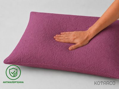 Подушка антиалергійна зі зйомним чохлом Бордова — фото 4