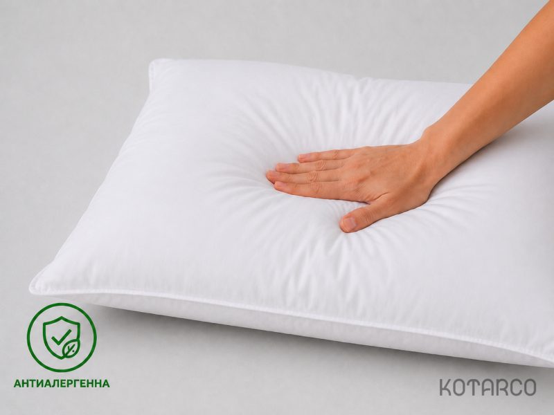 Подушка Комфорт Біла антиалергійна — фото 4