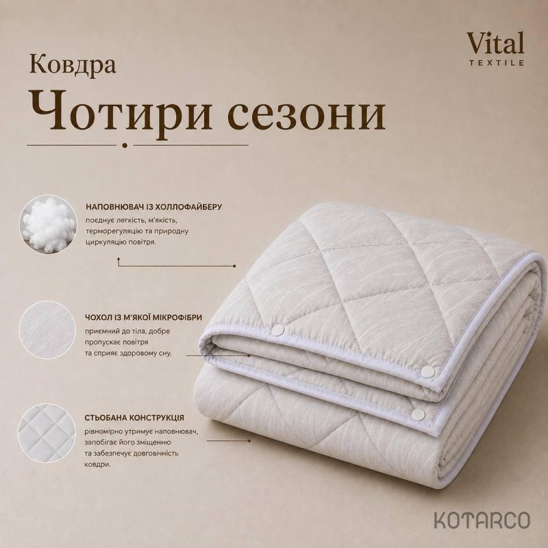 Ковдра всесезонна Чотири сезони Трансформер Vital Textile — фото 7