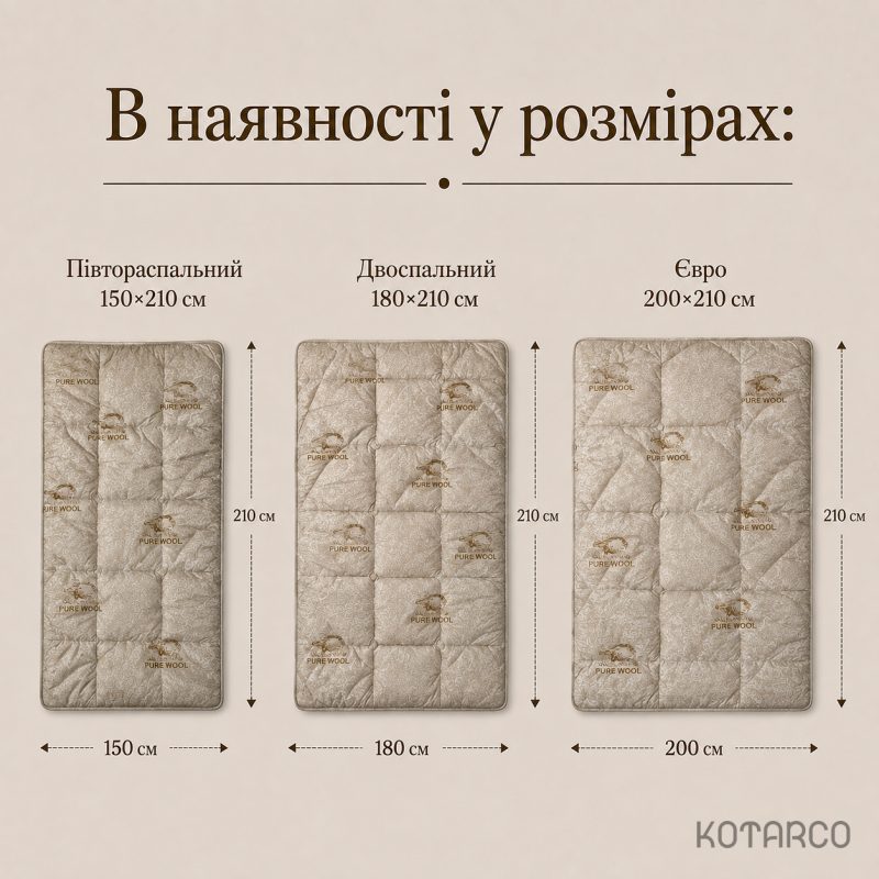 Ковдра зимова Wool Vital Textile — фото 9