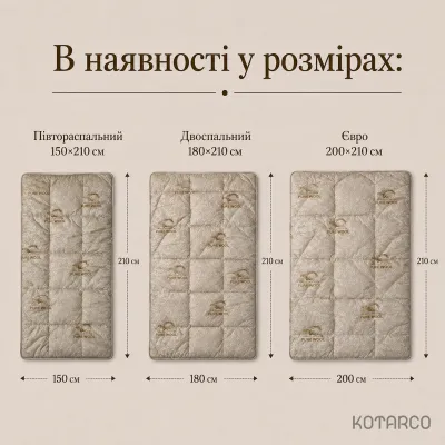 Ковдра зимова Wool Vital Textile Півтораспальний розмір 150х210 см — фото 9